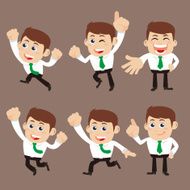 Set of businessman characters in different poses N7