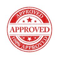 Grungy approved sign -VECTOR