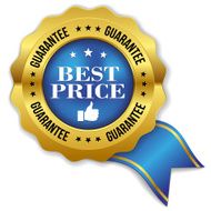 Blue gold best price badge with ribbon N3