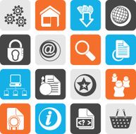 Silhouette Website and internet icons N3