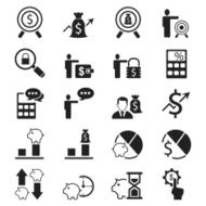 Business and Finance Icons set Vector N4