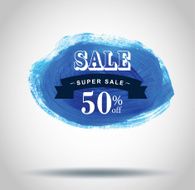 Sale labels brush style Vector N39