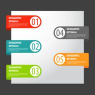 Vector set of modern infographics options tags