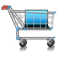 Shopping cart with a Laptop