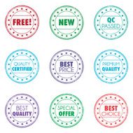 Grunge stamps with texts