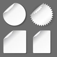 Blank stickers set