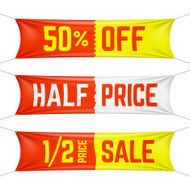 Half price banners