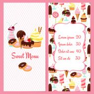 Dessert menu template