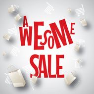 Awesome sale white red design template