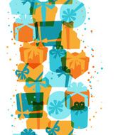 Seamless celebration pattern with colorful gift boxes N5