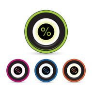 percent button icon set