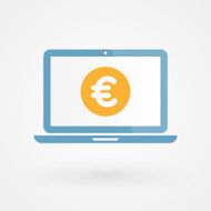 Laptop and Euro