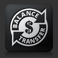 Black Square Button with Money Transfer