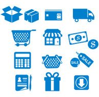 Shopping icons set Vector N2