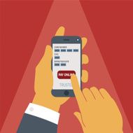 Vector concept of mobile payment on smartphone