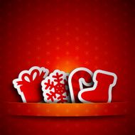 Red Christmas tags N2