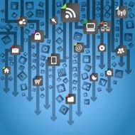Modern social media abstract scheme