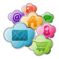 Online Shopping &amp; Cloud Computing Concept