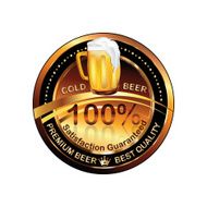 Beer label rubber stamp -brown vector illustration
