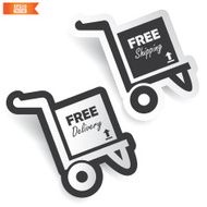 Free delivery shipping icon on grey background Eps10 Vector