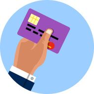Hand holding credit card N10