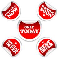 Set of colorful vector Best Offer stickers
