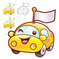 Cute Yellow Car mascot