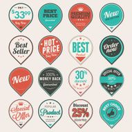Set of business vintage badges N12