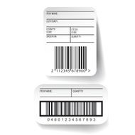 Barcode label template vector N2