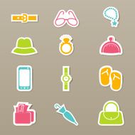 Accessory icons set vector N2