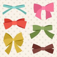 Set of various abstract bows and ribbons N2