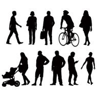 City people silhouettes