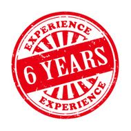 6 years experience grunge rubber stamp N2