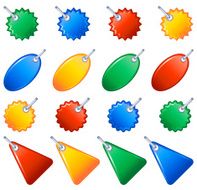 Label tag icon set