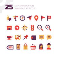 Location and Navigation Map Icons