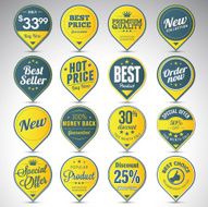Set of business vintage badges N13