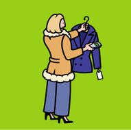 woman shop and pay mobile