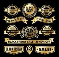 Black Friday Golden Badge Set N4