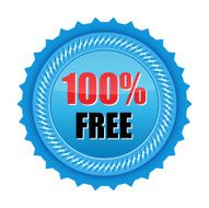 100 Free on Blue - VECTOR