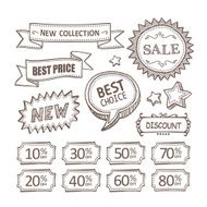 Retro discount labels