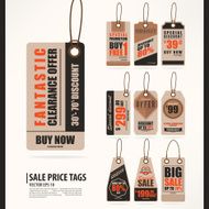 Collection of 10 Vintage Style Price Tags N2