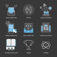 Vector illustration concept for online shopping mobile marketing e-commerce N2