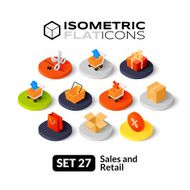 Isometric flat icons set 27 N2