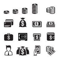 Money icon set N7