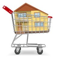 Vector Cart with Cottage