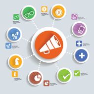 Marketing infographics design vector
