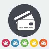 Credit card flat single icon N4