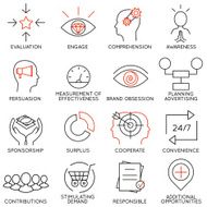 Set of icons related to business management - part 10