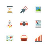 Flat design icons vector symbols for website N8