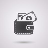 black wallet background